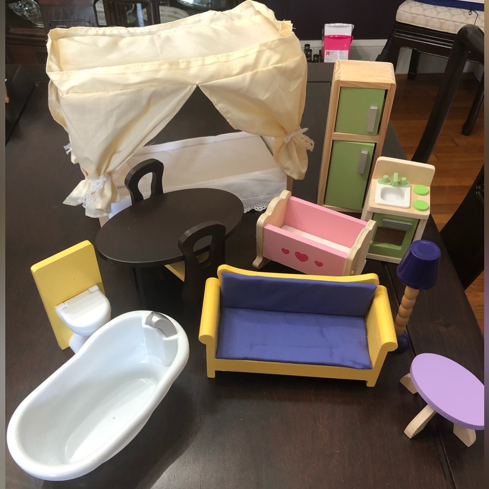 Kid craft wooden dollhouse furniture